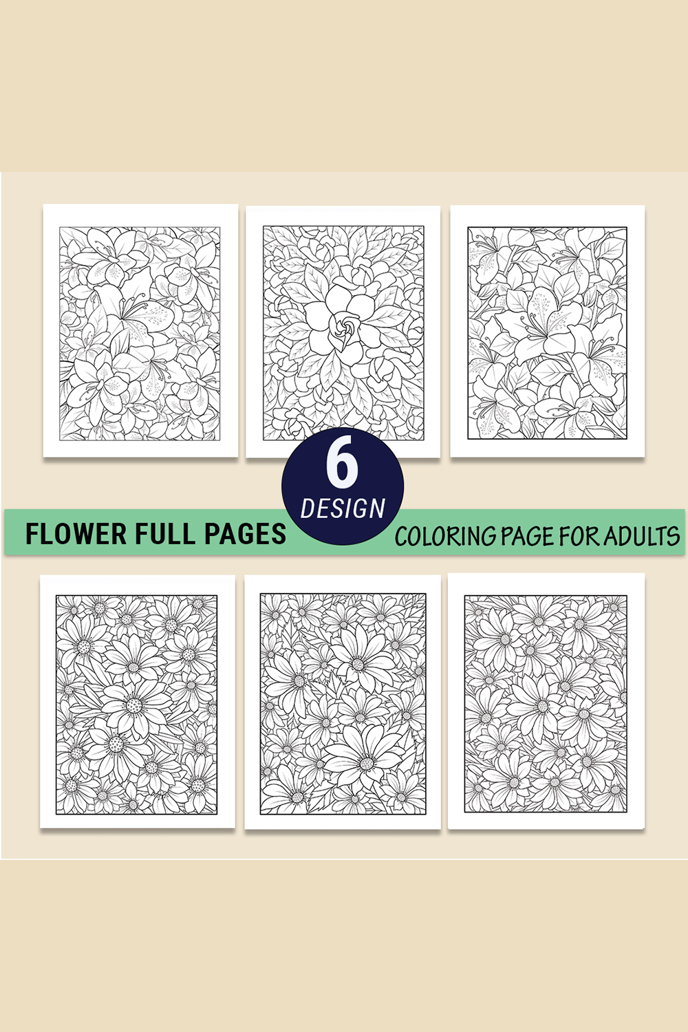 flower cluster drawing, relaxation flower coloring pages for adults, detailed flower coloring pages pinterest preview image.