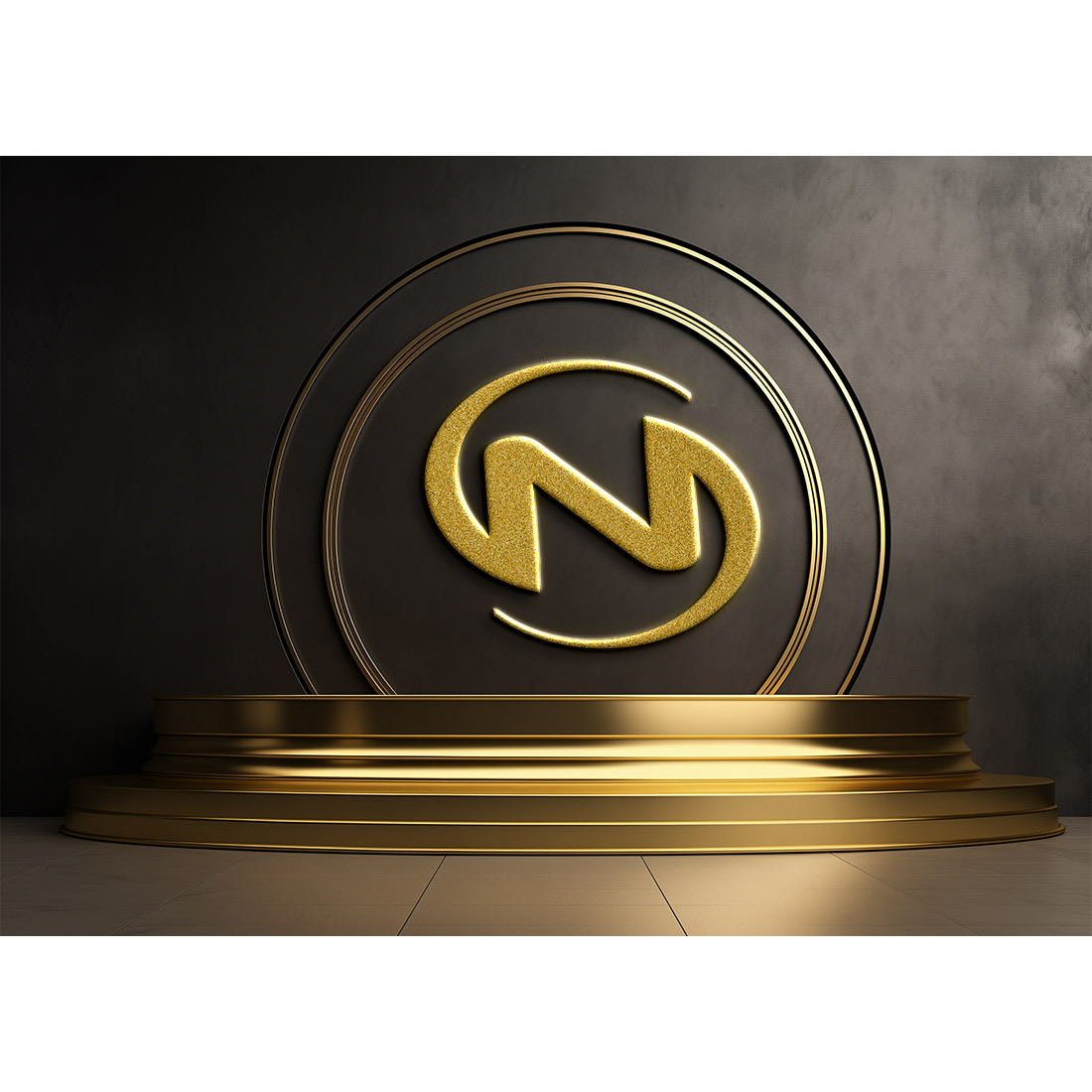Unique N+S Logo Design-Mockup preview image.