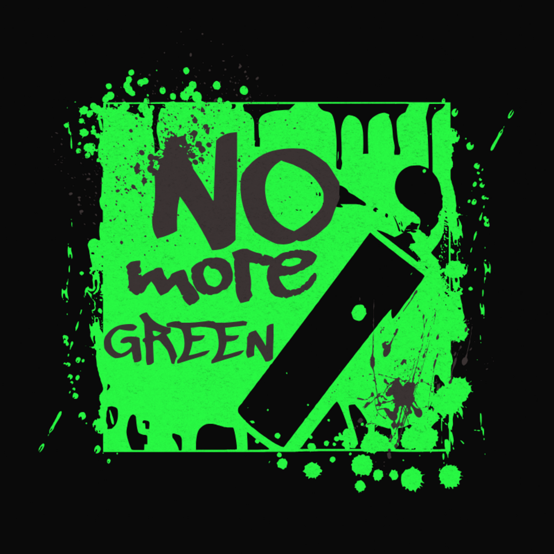 NO MORE GREEN, T-SHIRT FOR MEN IN PNG preview image.