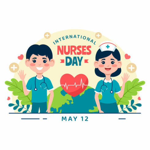 12 International Nurses Day Illustration cover image.