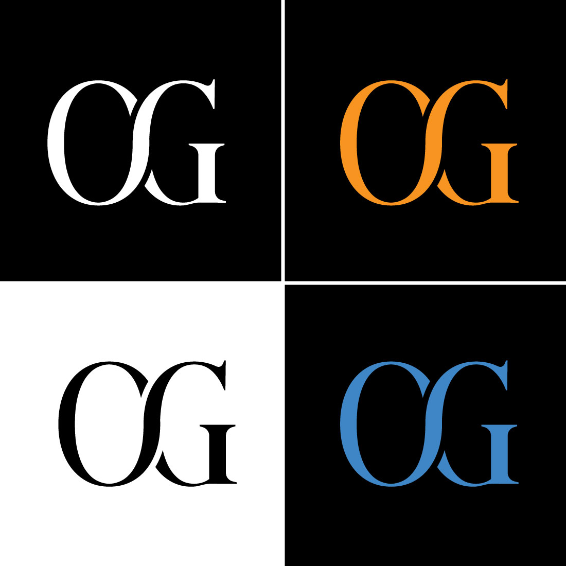 CG or OG Letter Logo Template-Brand Identity preview image.