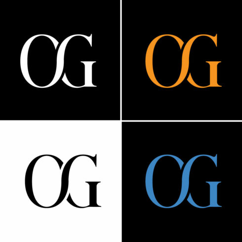 CG or OG Letter Logo Template-Brand Identity cover image.