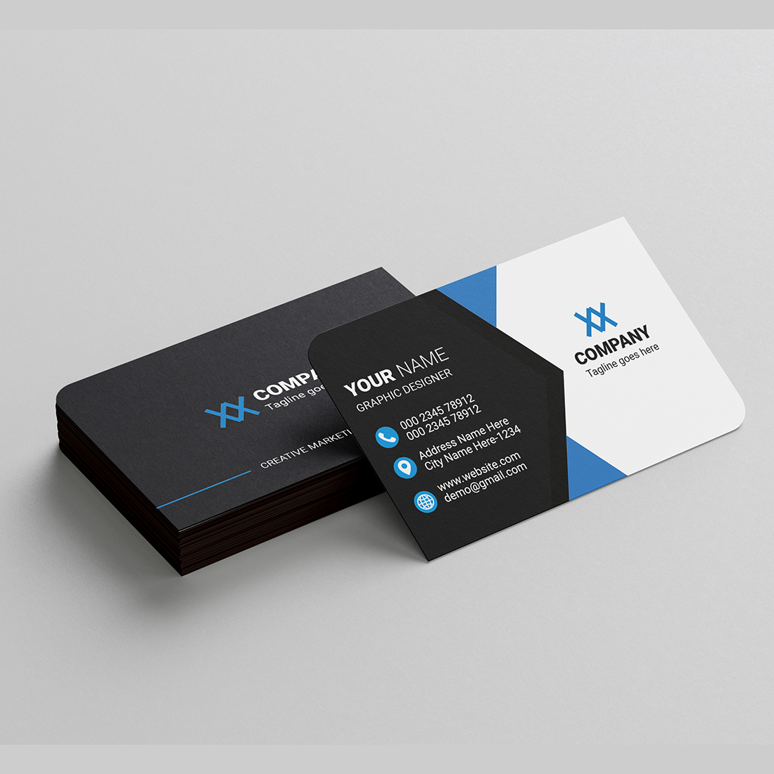 Creative Business Card Template preview image.