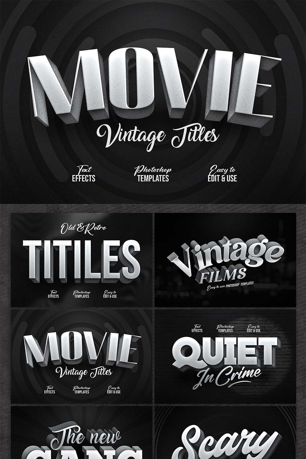 Old Movie Titles pinterest preview image.
