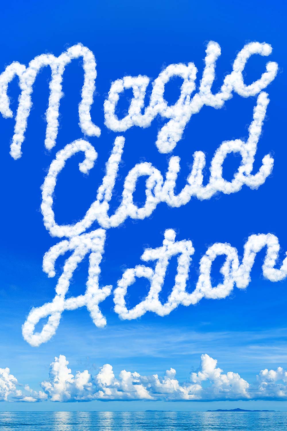 Cloud Photoshop Action pinterest preview image.