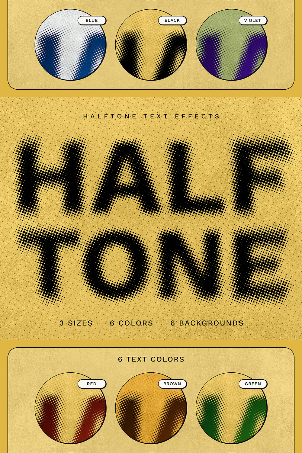 Halftone Text Effect pinterest preview image.