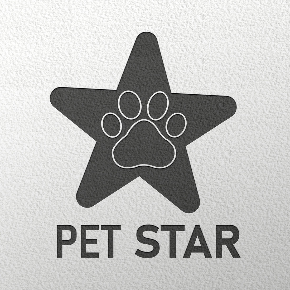 PET BRAND LOGO,PET STAR LOGO,DOG LOGO,PET LOGO,STAR PET LOGO, preview image.