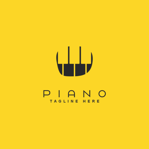 Modern Abstract Piano Logo cover image.