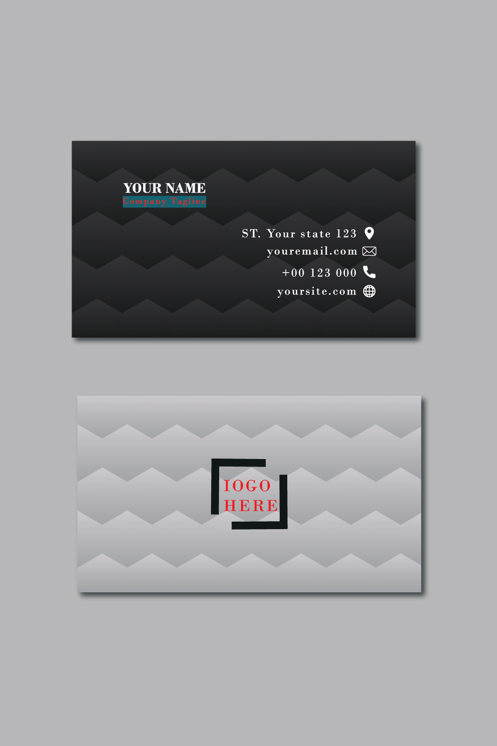 Professional Business Card pinterest preview image.