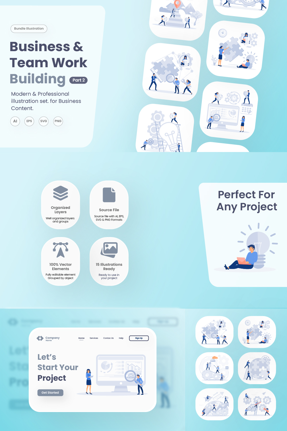 Business & Team Work Building pinterest preview image.