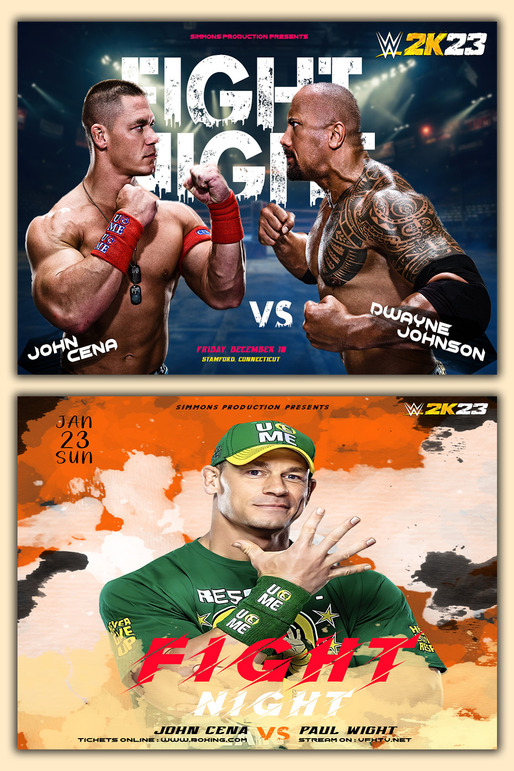 WWE Wrestling Poster Template pinterest preview image.