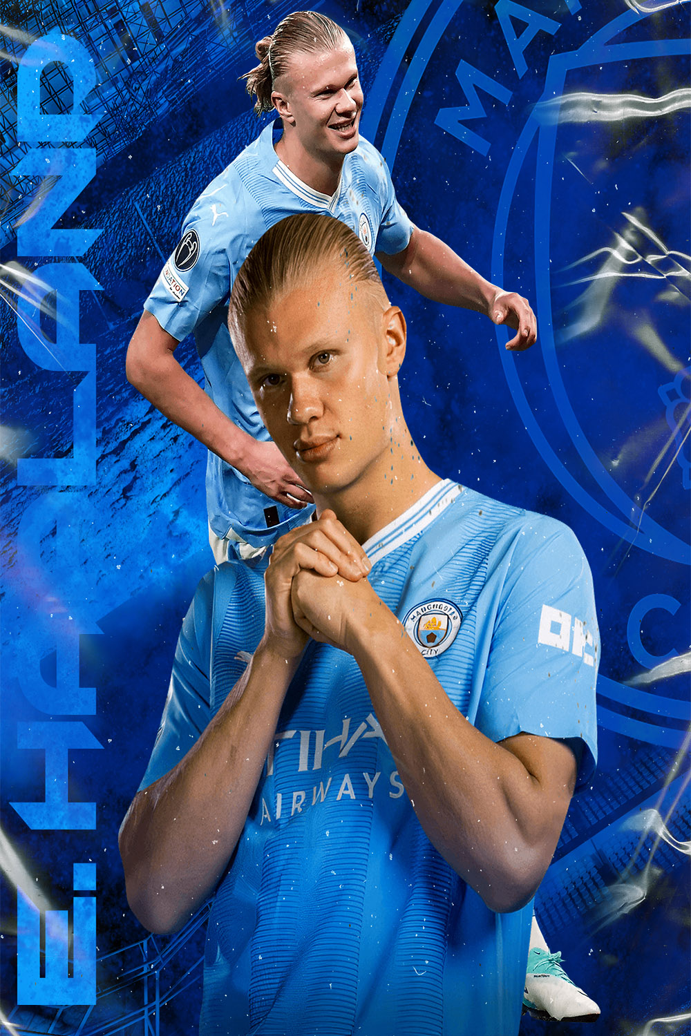 Soccer Player Poster Template pinterest preview image.