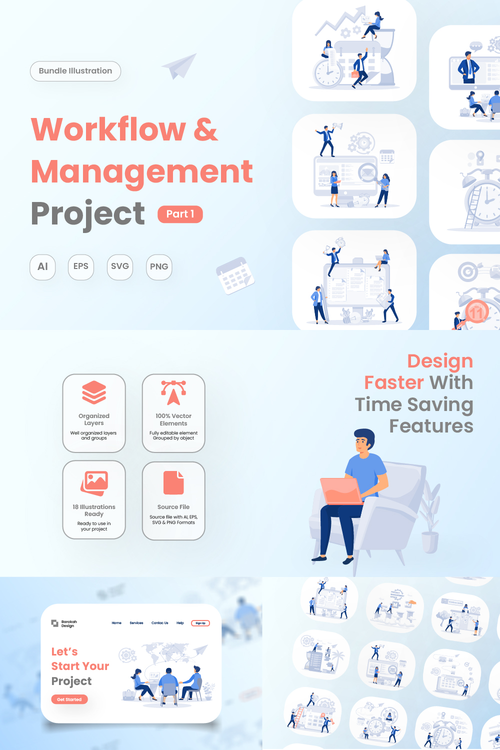 Workflow & Management Project pinterest preview image.