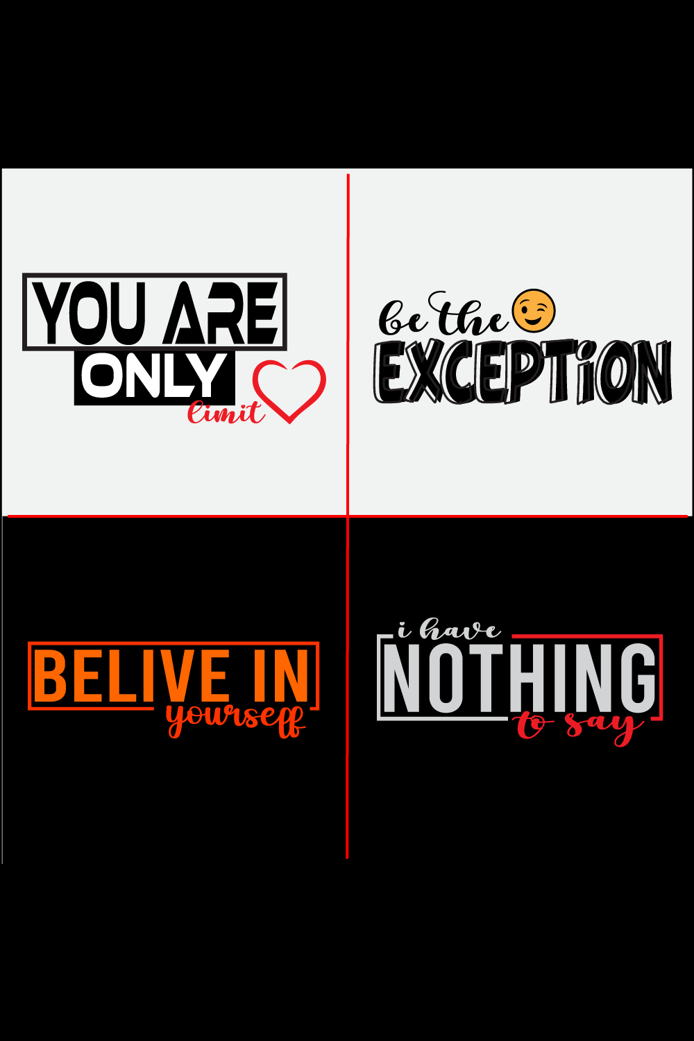 Motivational typography t-shirt design for everyone pinterest preview image.