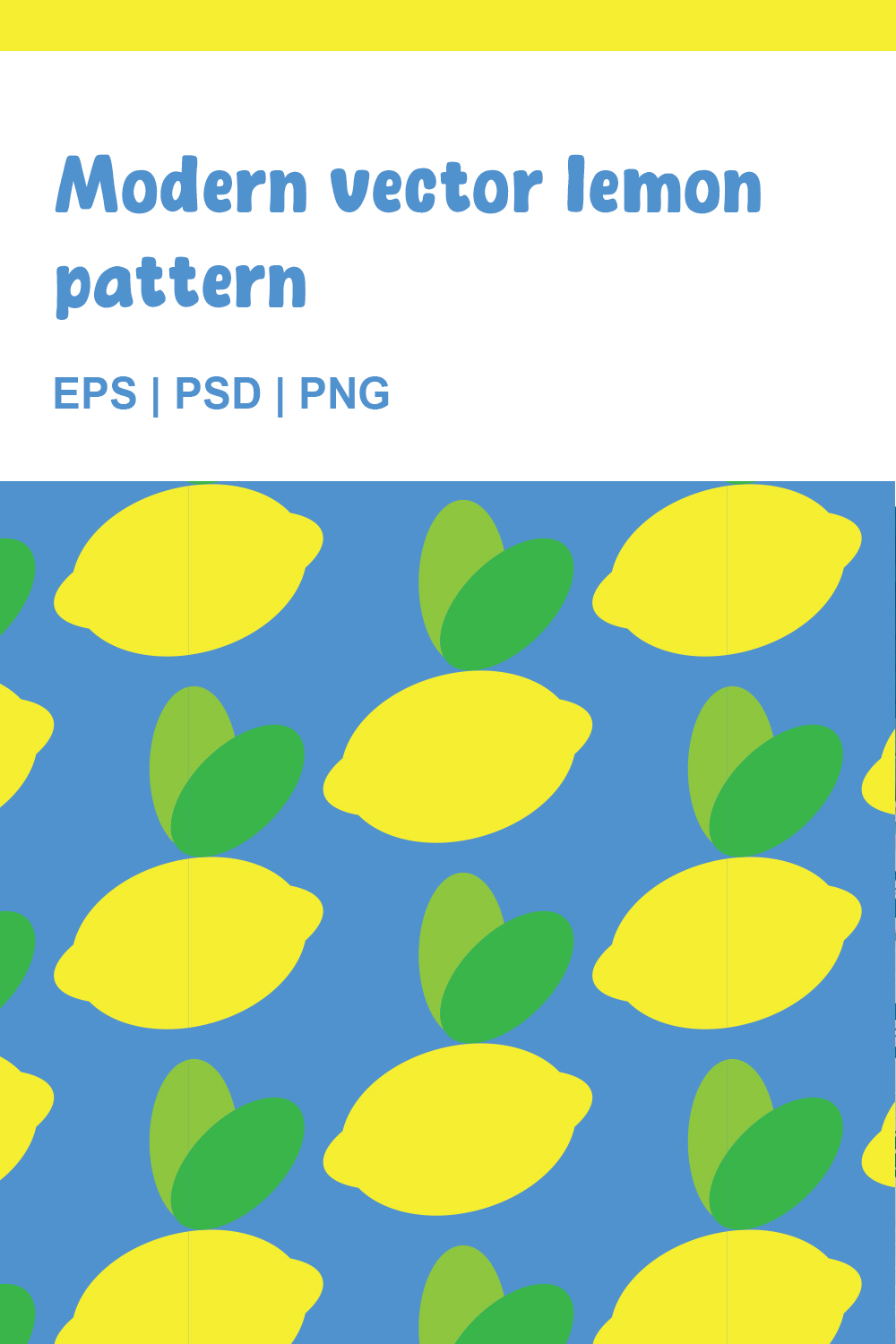 All eyes on your product with this design! Exclusive Lemon pattern design for your successful projects! pinterest preview image.