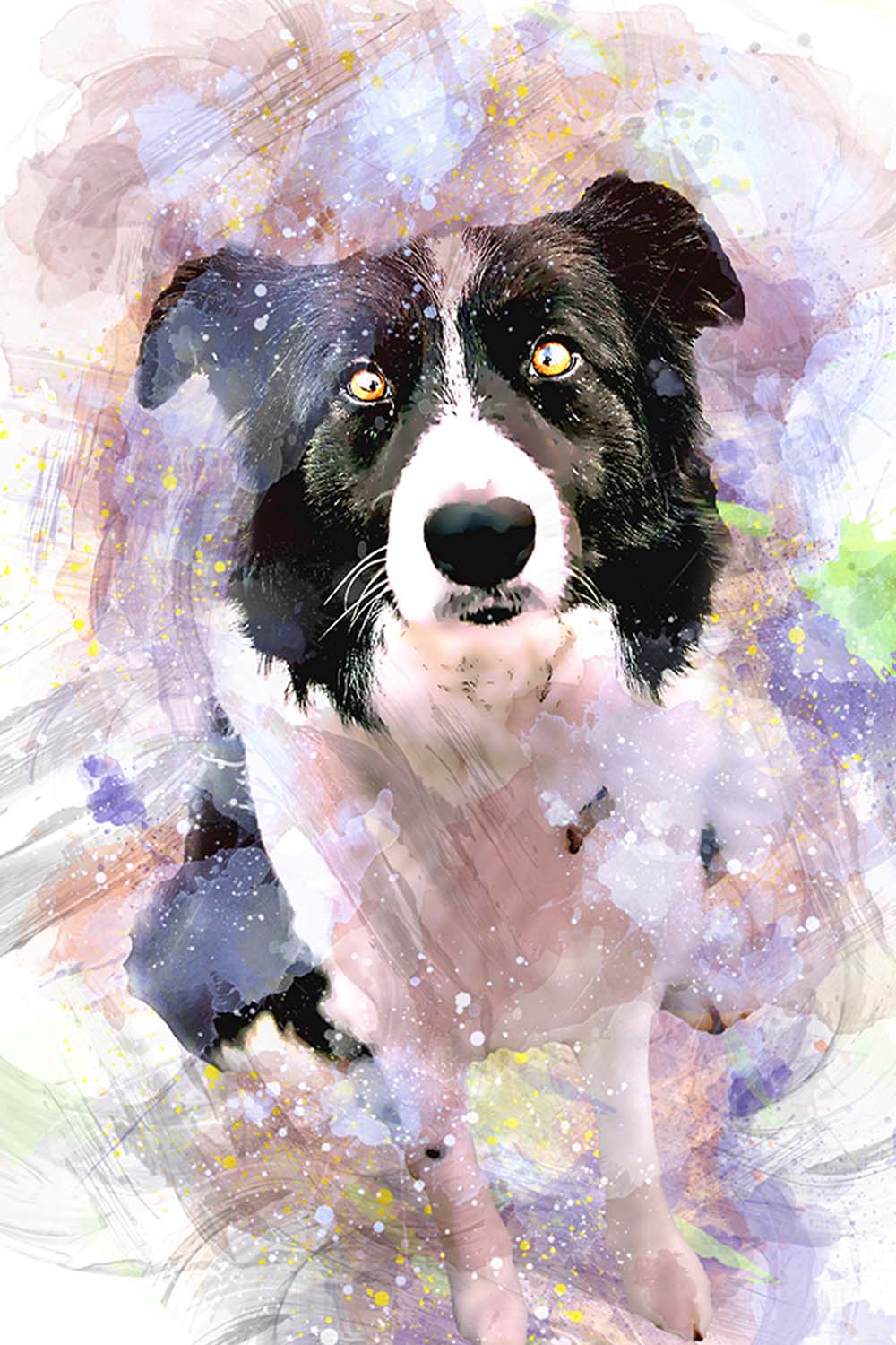 Draw Watercolor Pet Photoshop Action pinterest preview image.
