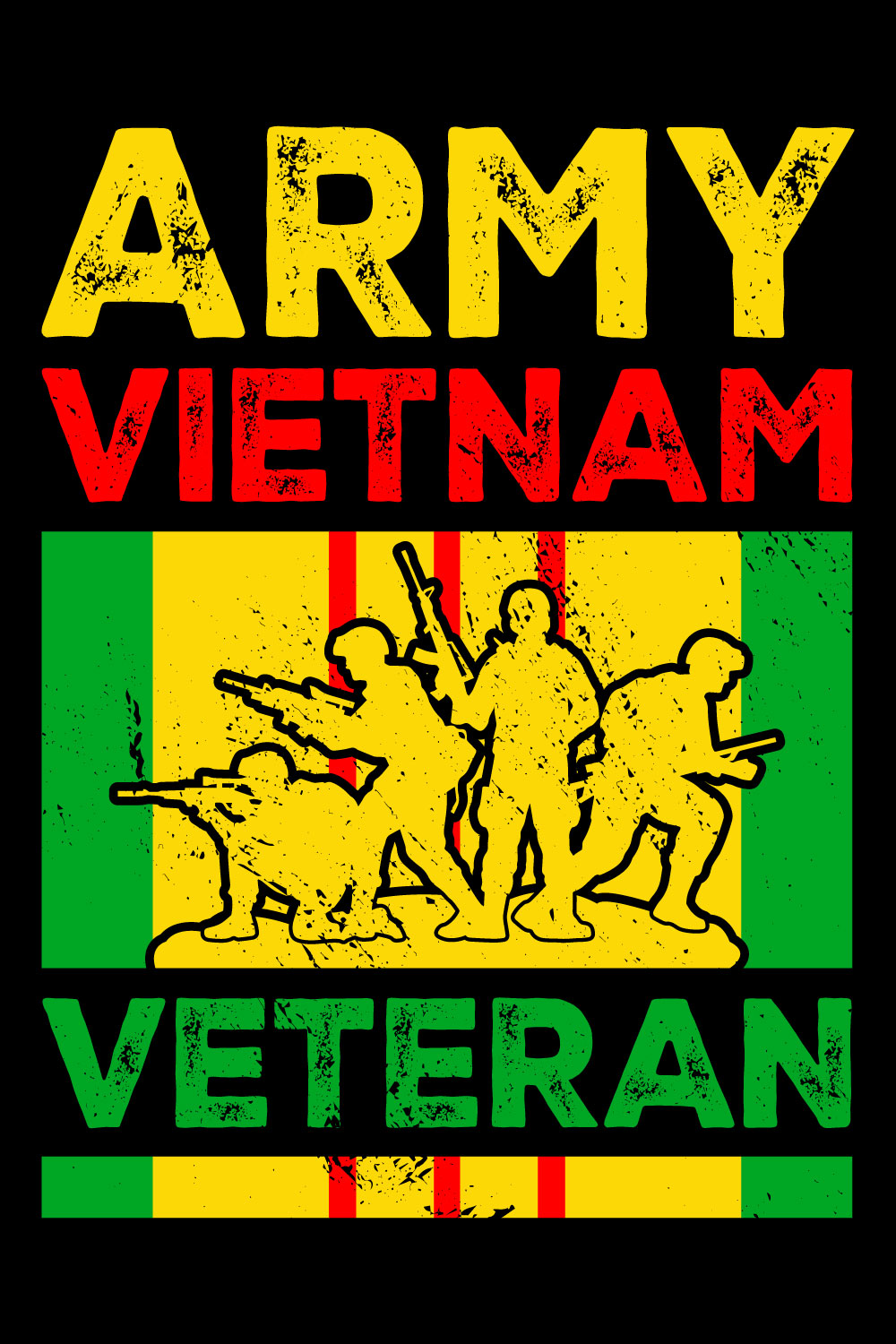 Army vietnam veteran T-Shirt Design pinterest preview image.