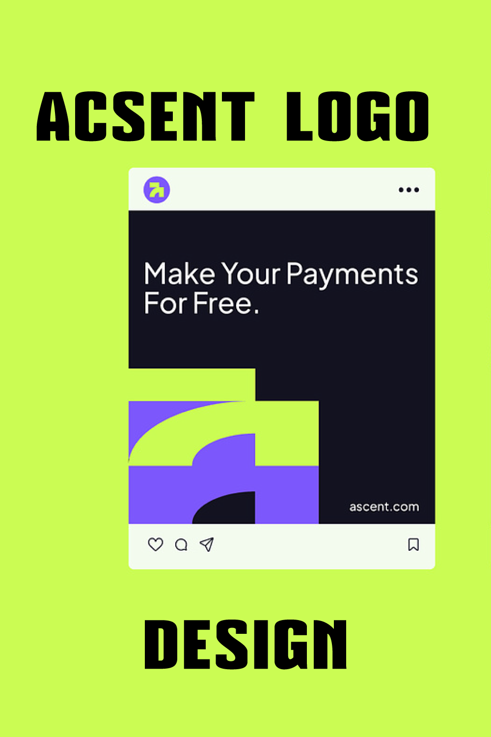 ascent logo design for finance or online pinterest preview image.