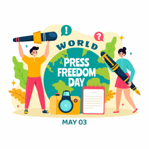 12 World Press Freedom Day Illustration cover image.