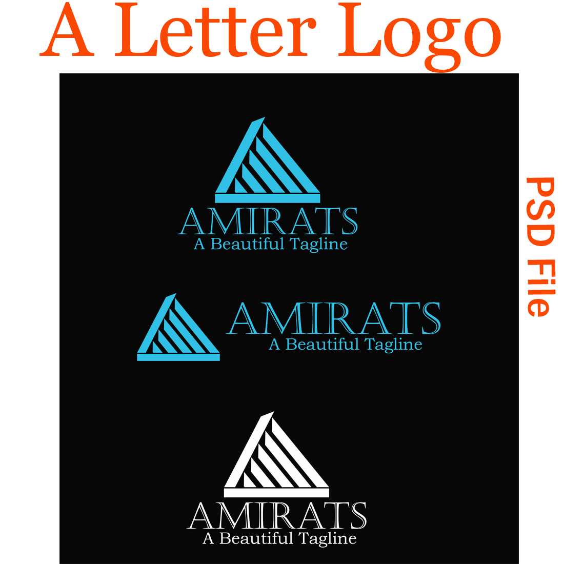 Letter A Logo Template cover image.