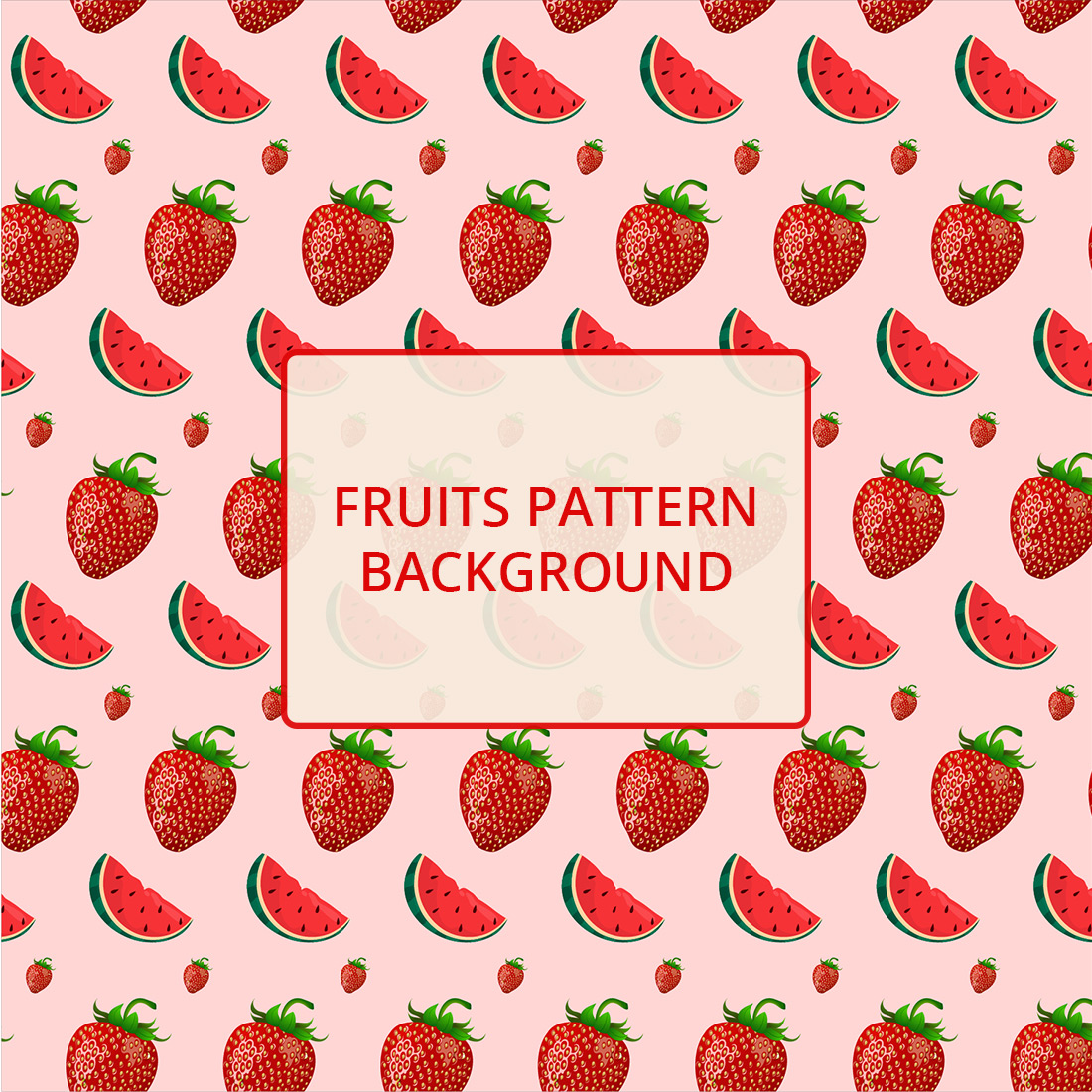 Strawberry & watermelon pattern design cover image.
