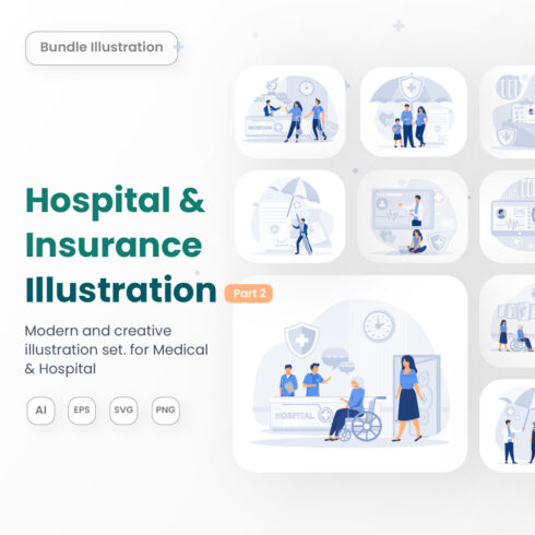 Hospital & Insurance Illustration cover image.