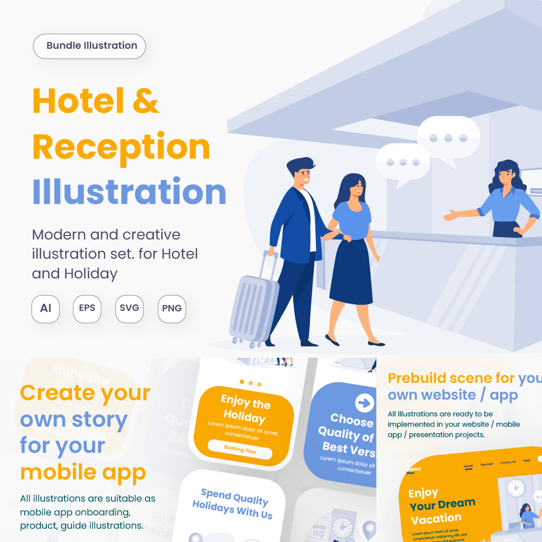 Illustration of Hotel Reception & Service preview image.
