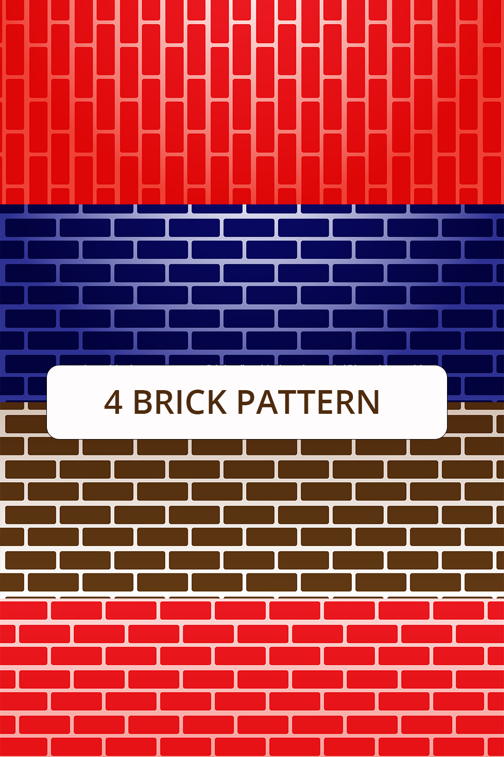 4 Colorful Brick Pattern Background pinterest preview image.
