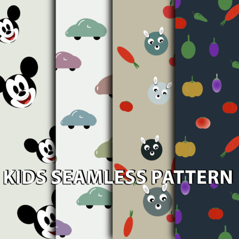 seamless patterns for kids room decoration cover image.