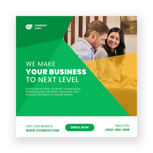 Business social media and instagram post banner template cover image.