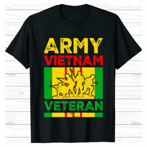 Army vietnam veteran T-Shirt Design cover image.