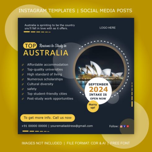 4 Attractive Instagram Templates | Social Media Posts cover image.