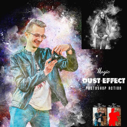 Magic Dust Effect Photoshop Action cover image.