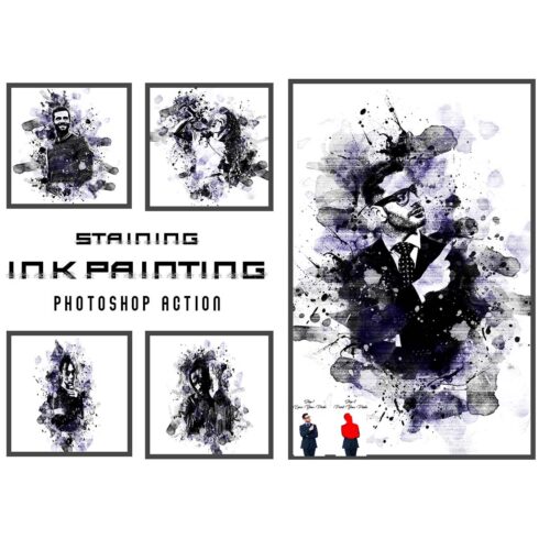 Staining Ink Painting Photoshop Action cover image.