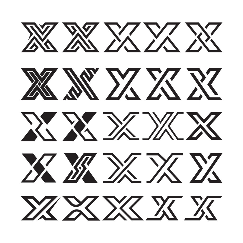Set of letter X creative unique shape 25 logo collections - MasterBundles