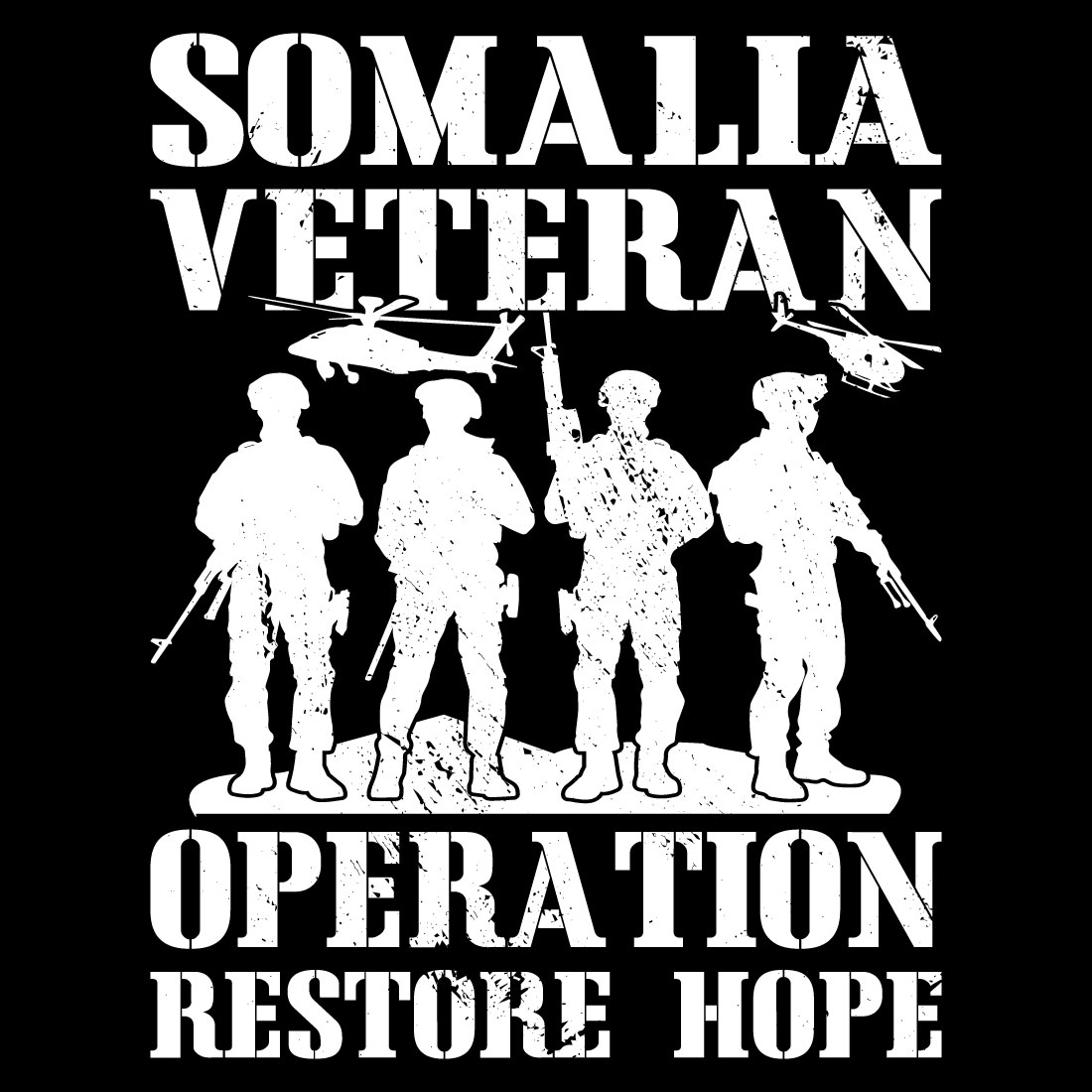 Somalia veteran T-Shirt design preview image.