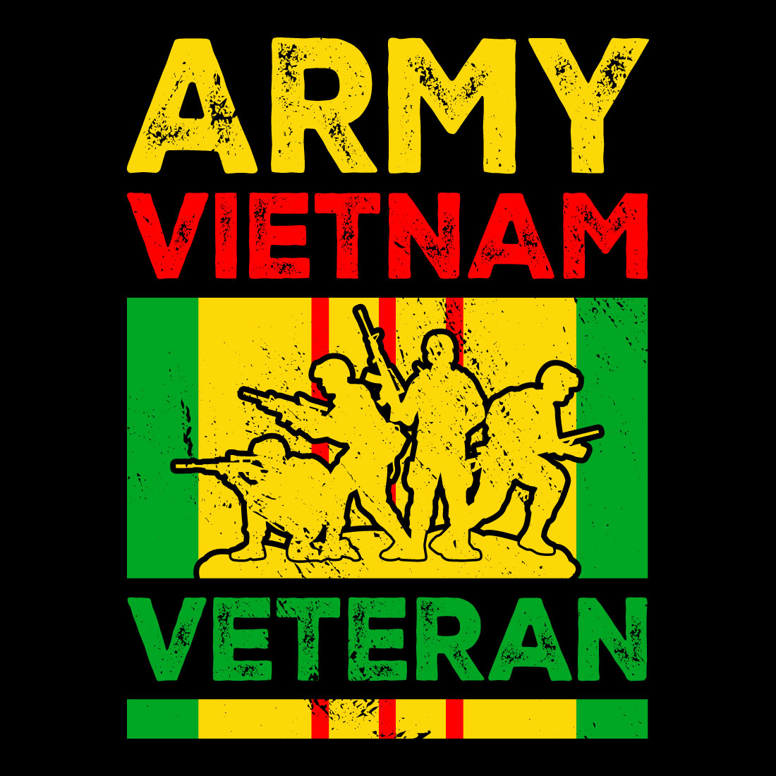 Army vietnam veteran T-Shirt Design preview image.
