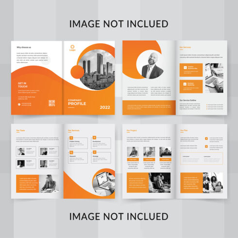 Professional company profile template design cover image.