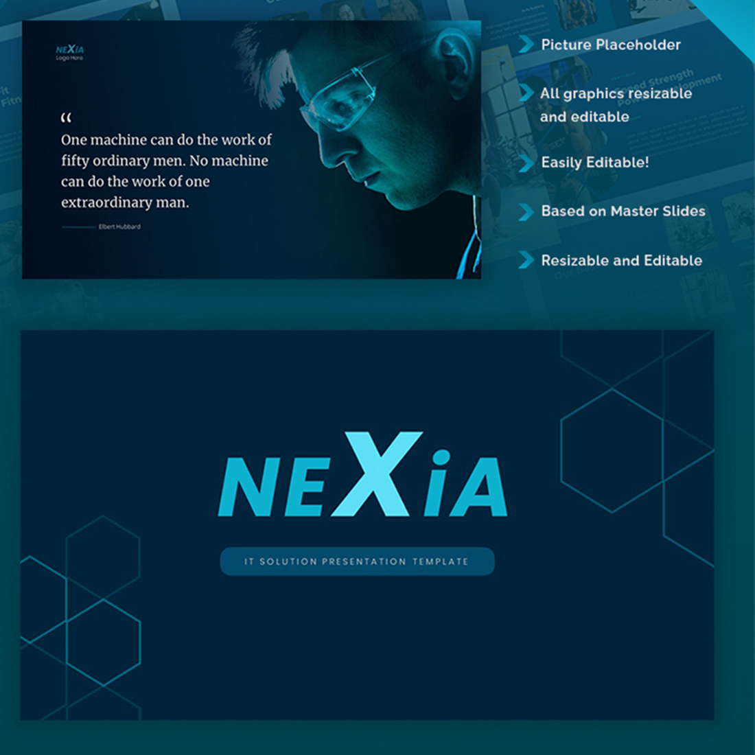 Nexia - IT Solution PowerPoint Template preview image.