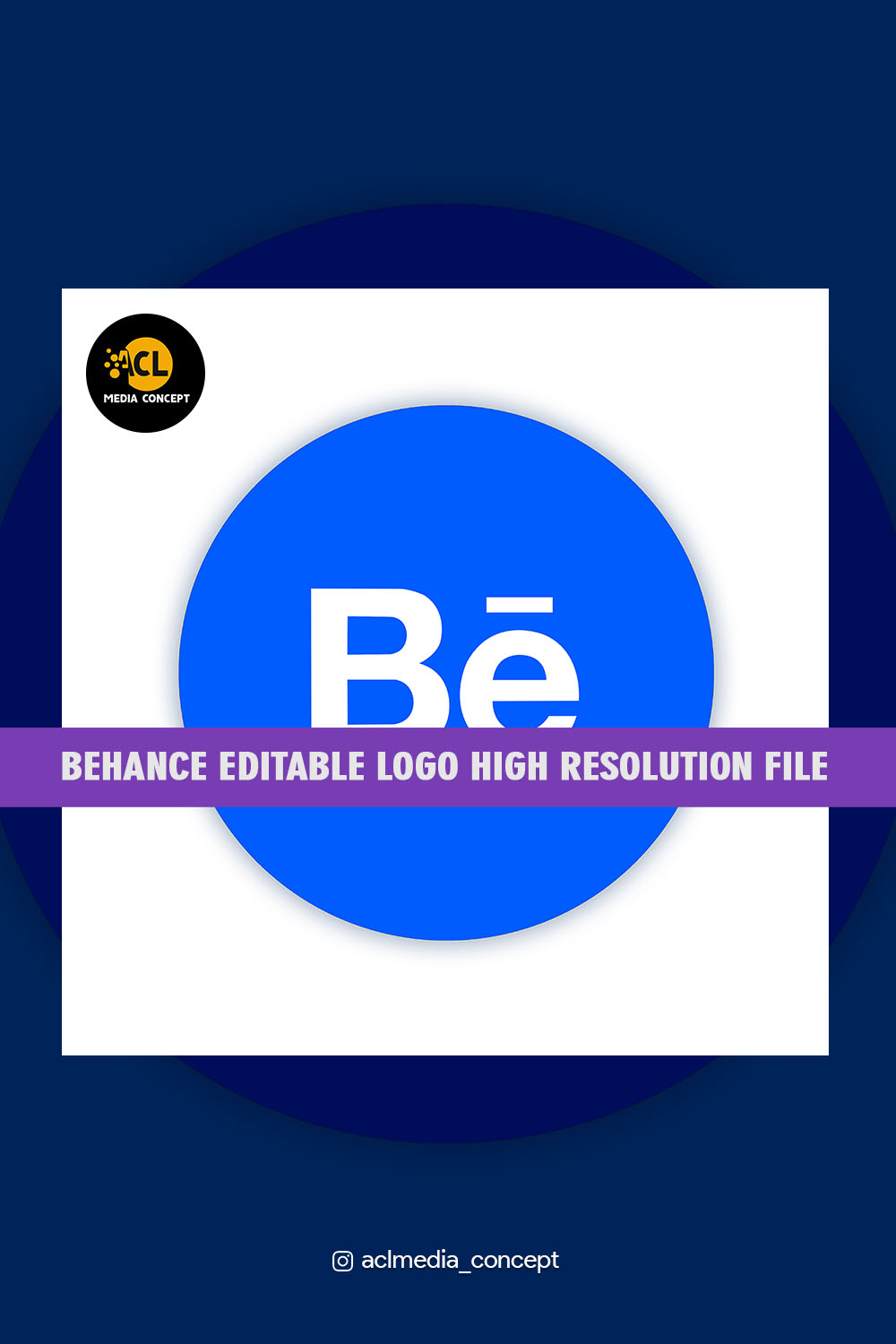 Behance Logo File PSD pinterest preview image.