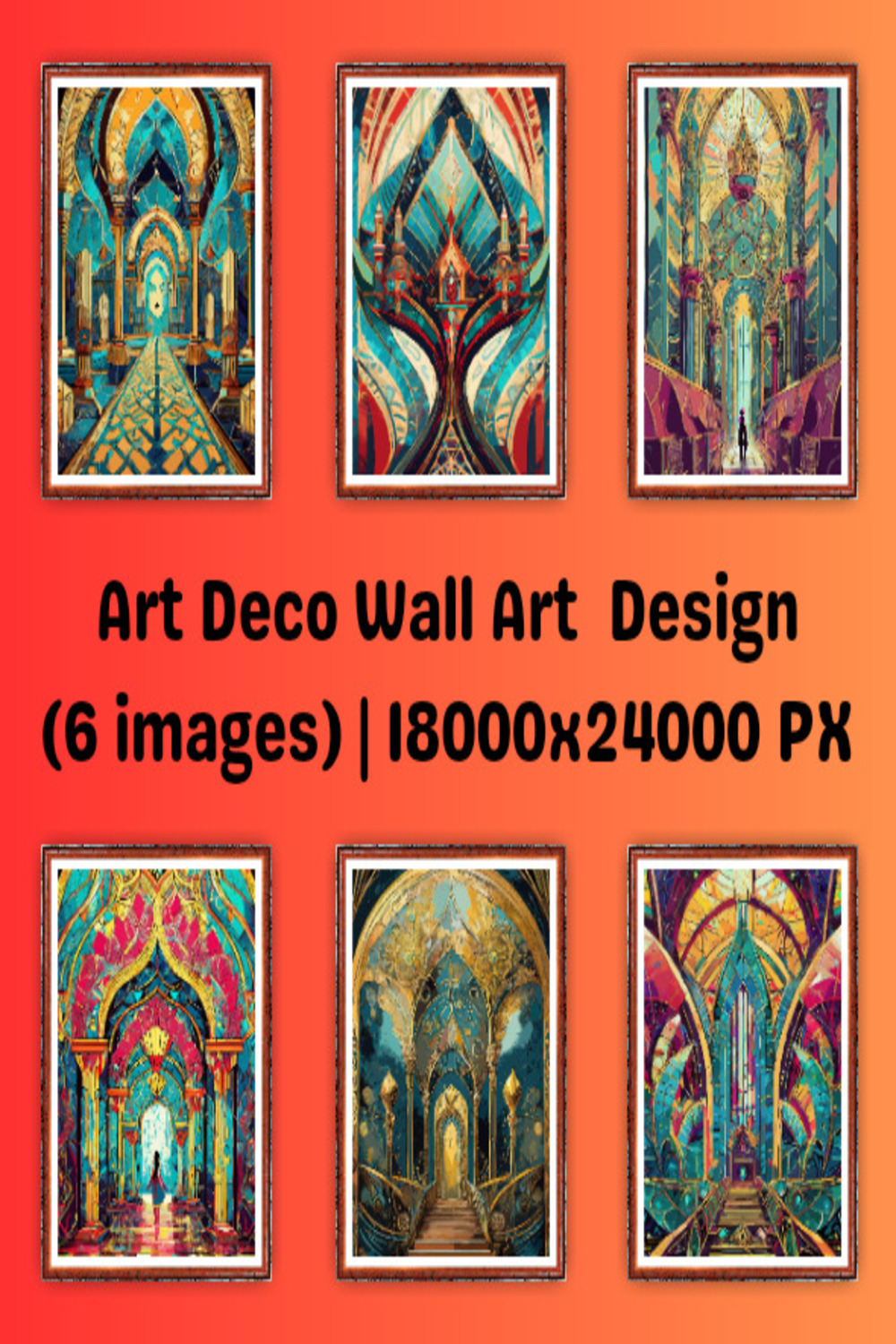 Elegance Redefined: Art Deco Wall Art Collection pinterest preview image.