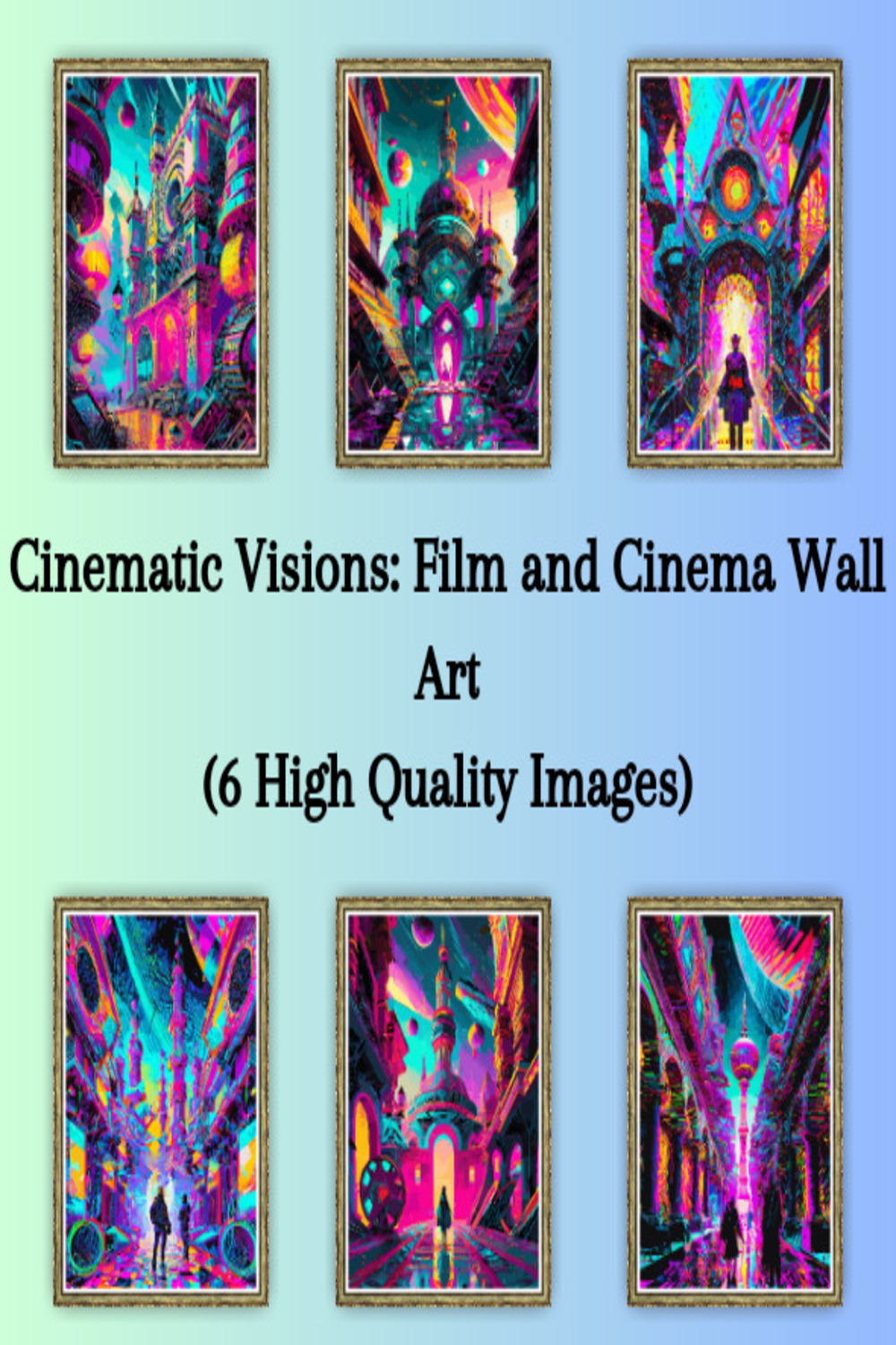 Cinematic Visions: Elevate Your Space with Film and Cinema Wall Decor Art pinterest preview image.