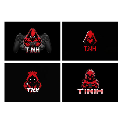 Red And Black Gaming Logo Design Template = 04 cover image.