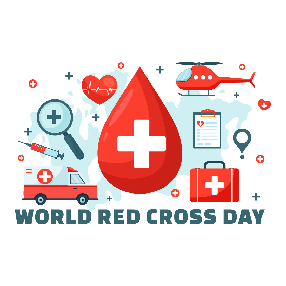 12 World Red Cross Day Illustration preview image.