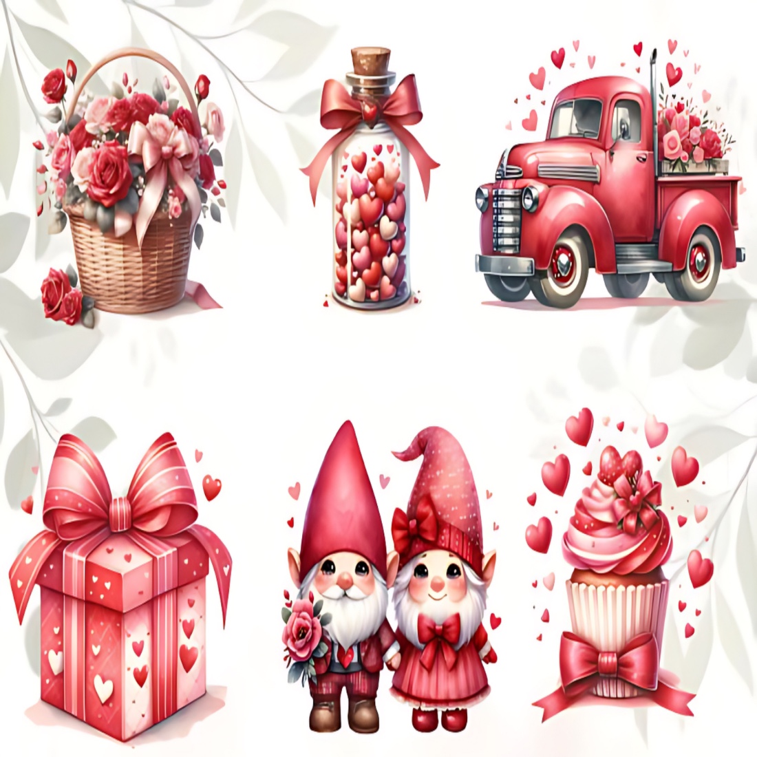 Valentine's Day Clipart Sublimation preview image.