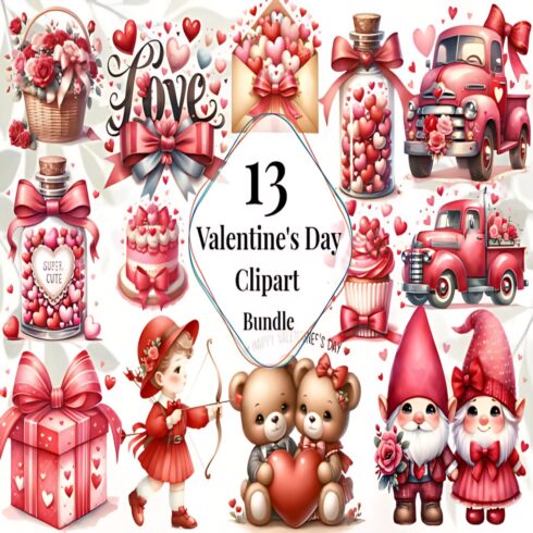 Valentine's Day Clipart Sublimation cover image.