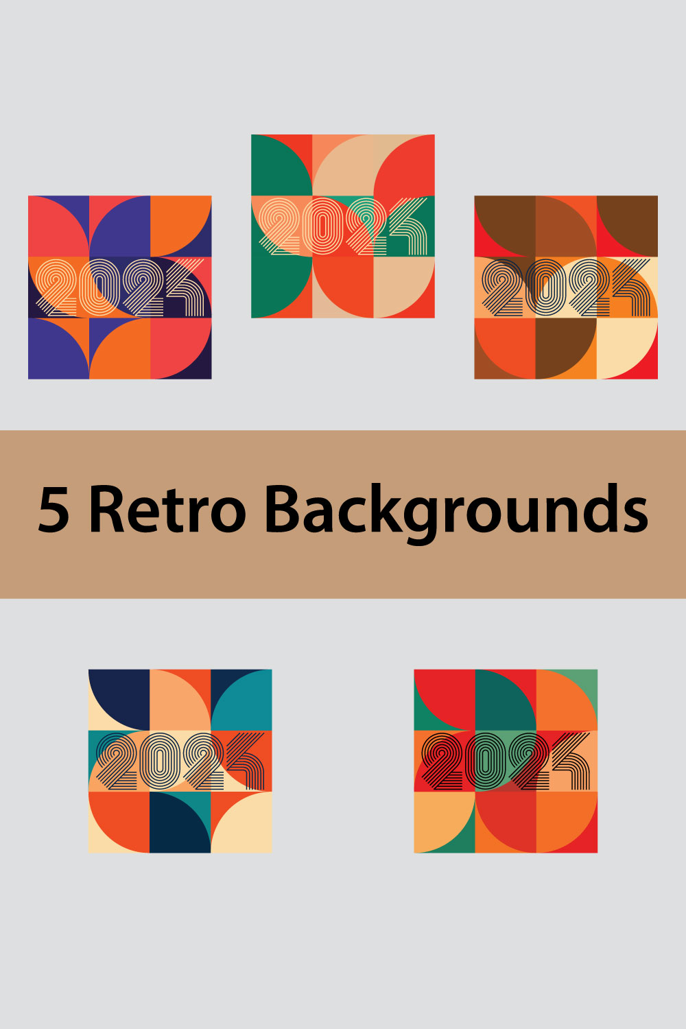 5 Retro Background's pinterest preview image.