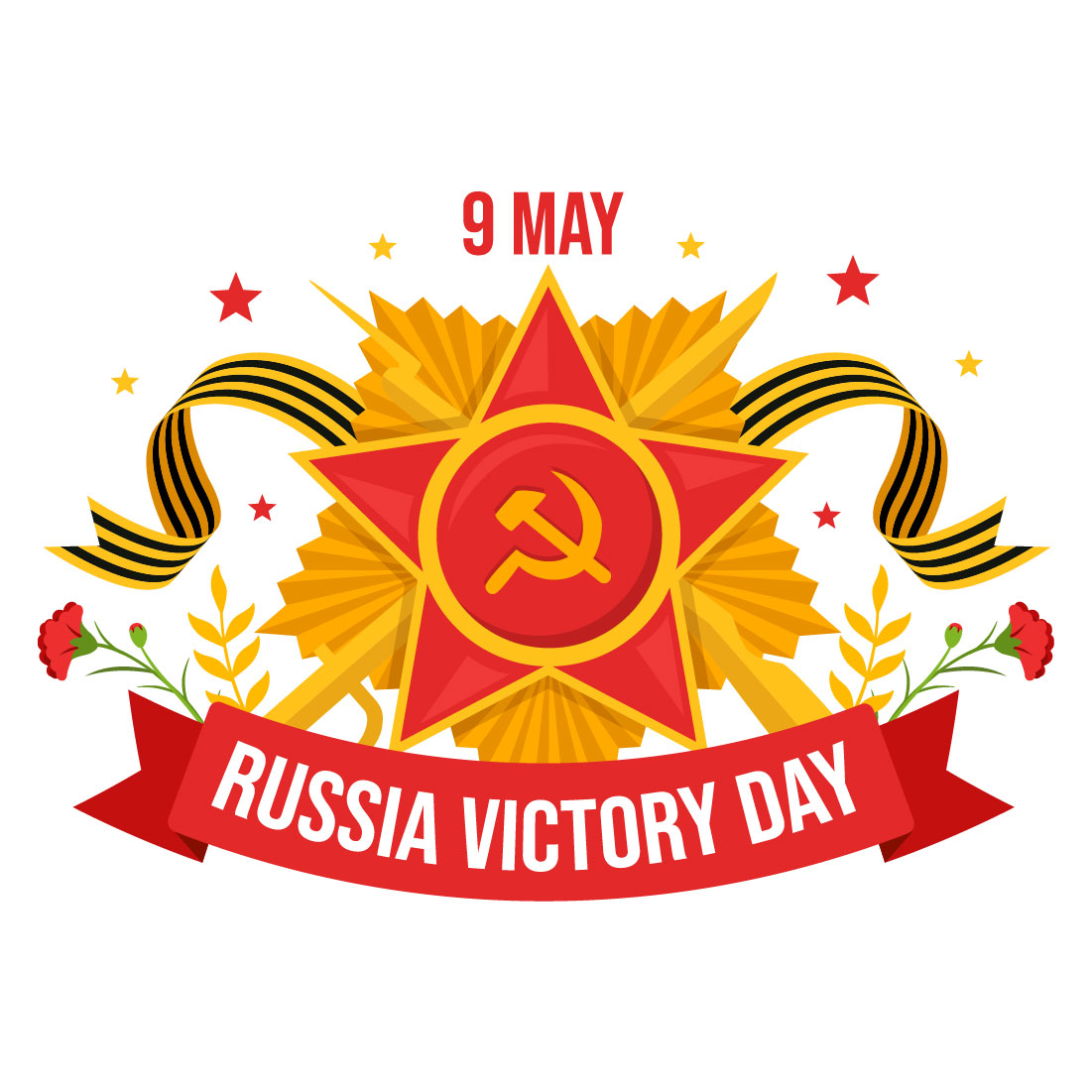 12 Russia Victory Day Illustration cover image.