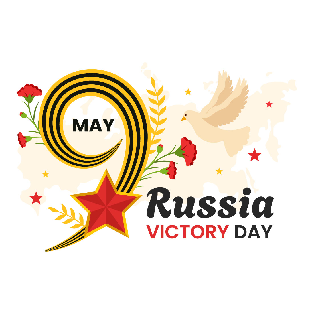 12 Russia Victory Day Illustration preview image.