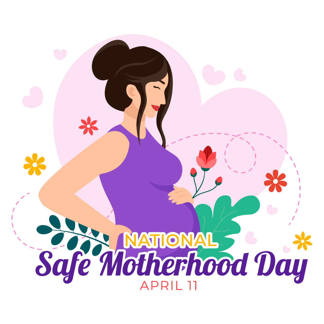 12 National Safe Motherhood Day Illustration preview image.